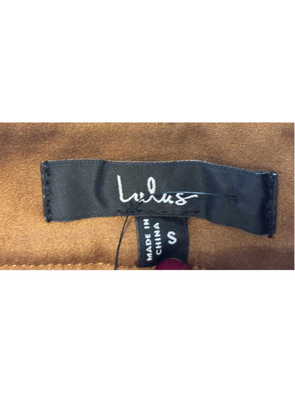 Lulus Faux Suede Midi Skirt NWT Size Small Brown Front Slit Camel Tan Western - Picture 7 of 9